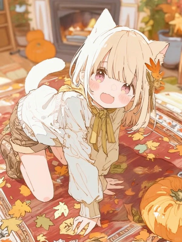 Cô gái anime tóc hồng cười tươi, biểu tượng của vẻ đẹp dễ thương
