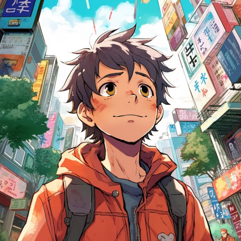 hình ảnh anime nam dễ thương trong bối cảnh cuộc sống thường ngày