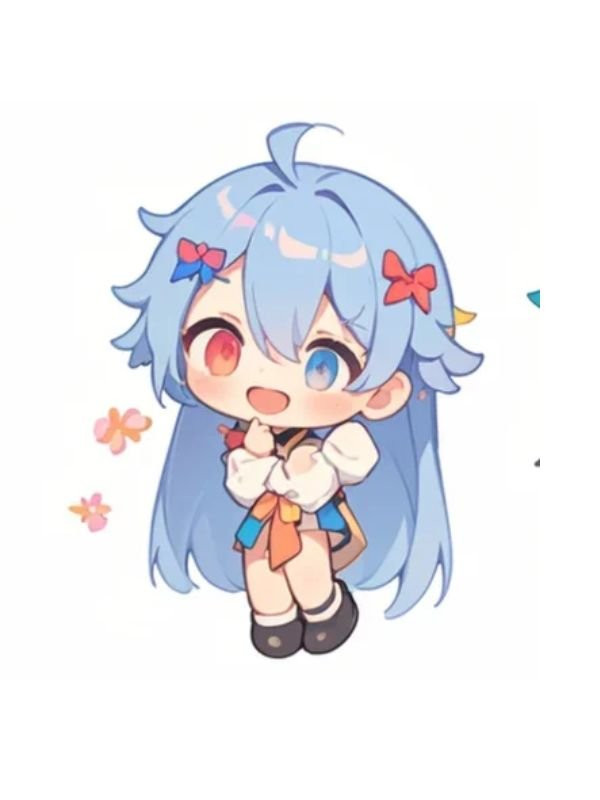 Hình ảnh chibi nữ cute đơn giản với mái tóc bob