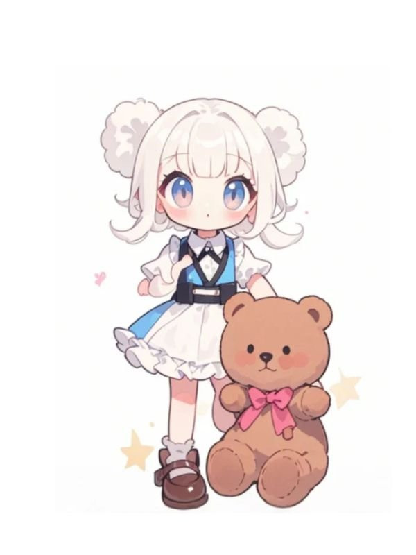 Hình ảnh chibi nữ cute đơn giản với trang phục thường ngày