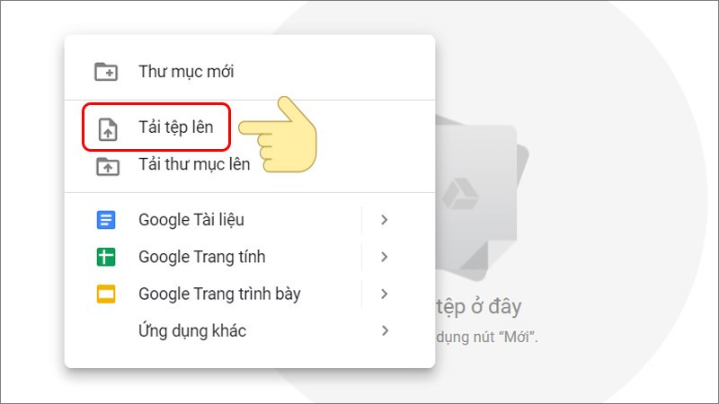 Tải ảnh lên Google Drive để chuyển đổi sang Word
